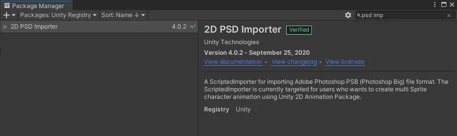 unity 2d psd importer